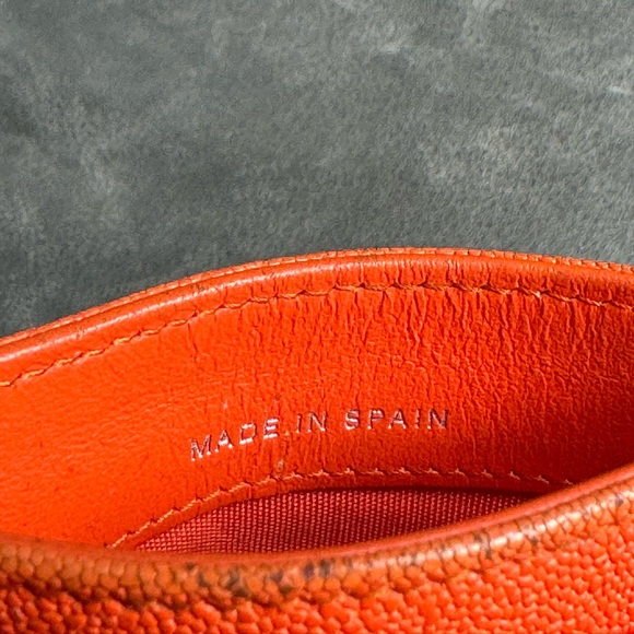 Chanel Caviar Boy Cardholder in Orange SHW - Picture 9 of 11